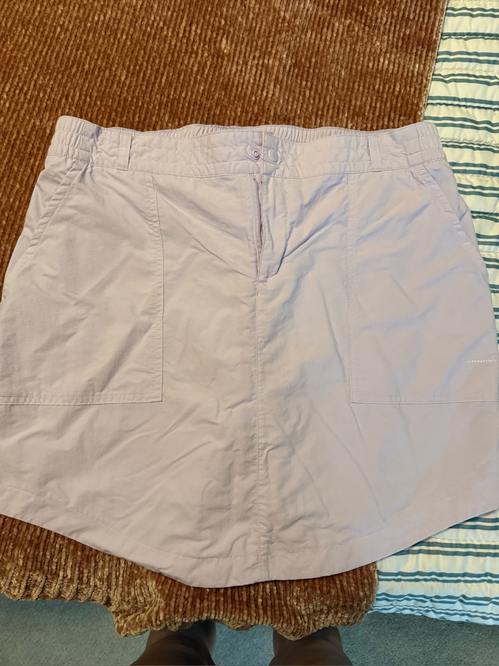 Columbia Light Lavender Women's A-Line Utility Skirt with Front Pockets